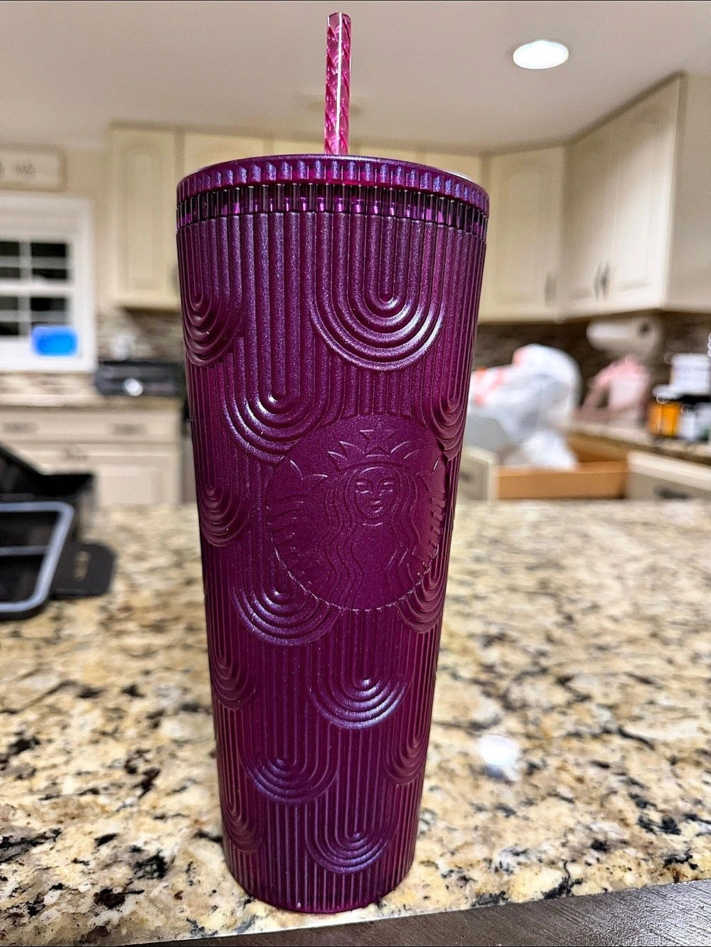 Starbucks Fuchsia Prism Cold Cup Purple Tumbler